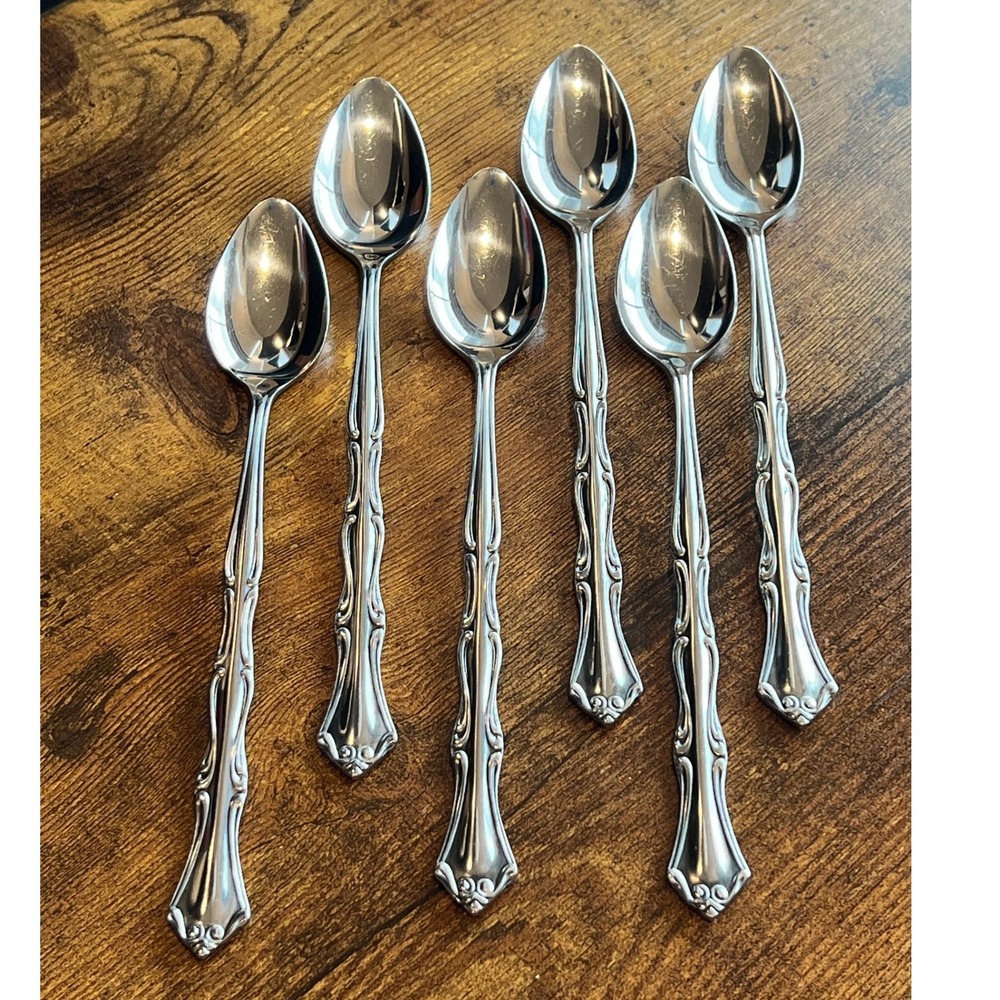Onieda Colonial Mood Northland Stainless Ice Tea Spoons Vintage Replacement - Picture 1 of 4
